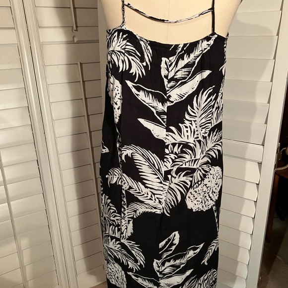 H&M black/white print sun dress size S - Picture 2 of 4